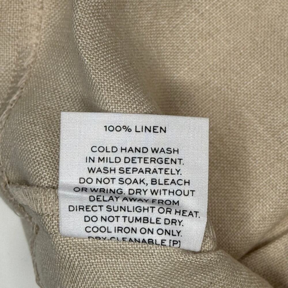 NWT Rumer Avalon Linen High Waist Tie Wrap Mini Skirt Back Zip Up S Natural - Picture 11 of 15